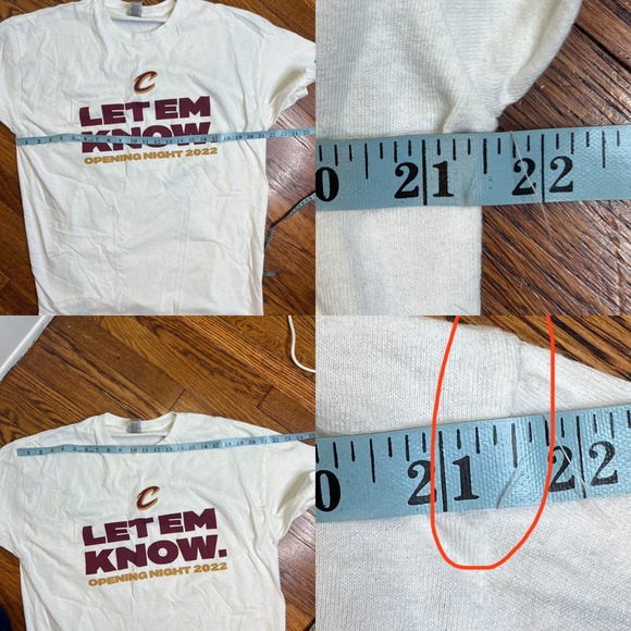 Gildan T-shirt XL Cleveland Cavaliers Let Em Know White 100% Cotton Unisex 2022 - Picture 7 of 10